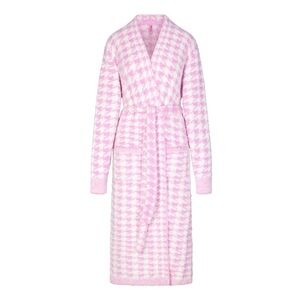 Skims Petal Houndstooth Unisex Robe